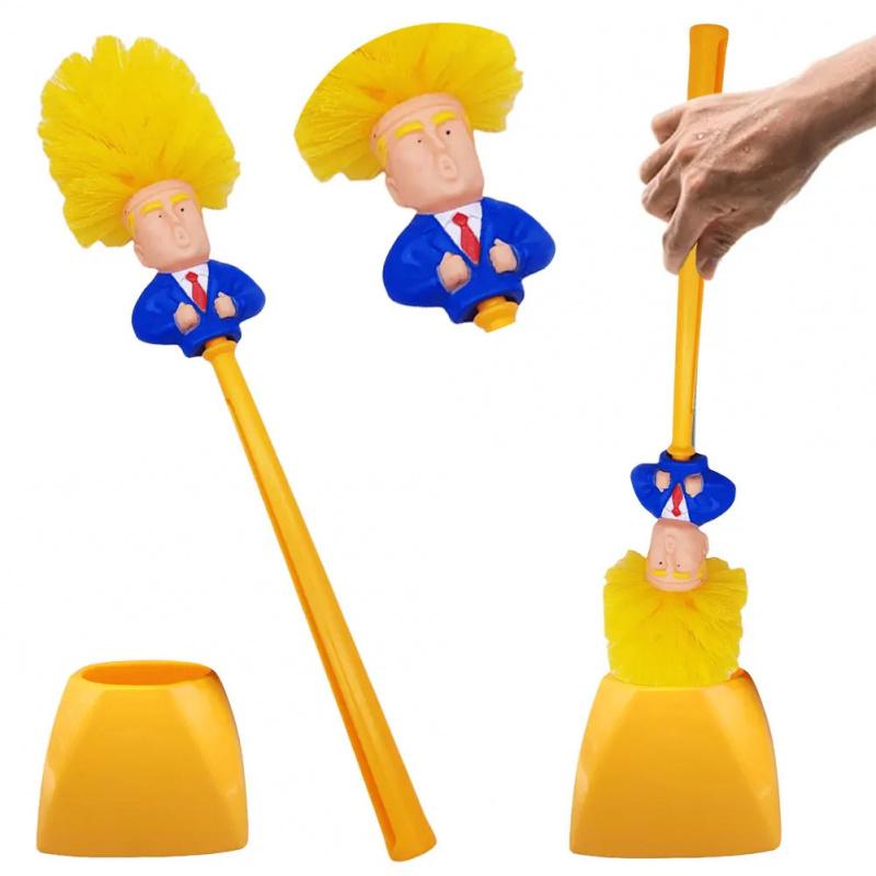 Product Introduction of Donald Trump Bathroom Cleaning Brush Funny Trump Toilet Cleaning Brush Novelty Gifts Toilet Bowl Brush Bathroom Cleaning Tools 4