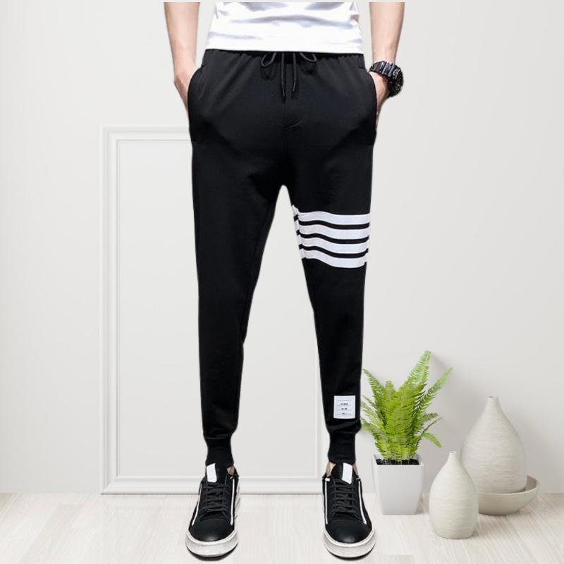 Product Introduction of Quần dài nam 4 sọc kẻ ngang thời trang 5 size 40-68kg,quan jogger ống bo thể thao mặc nhà tập gym chạy bộ - DTB 33