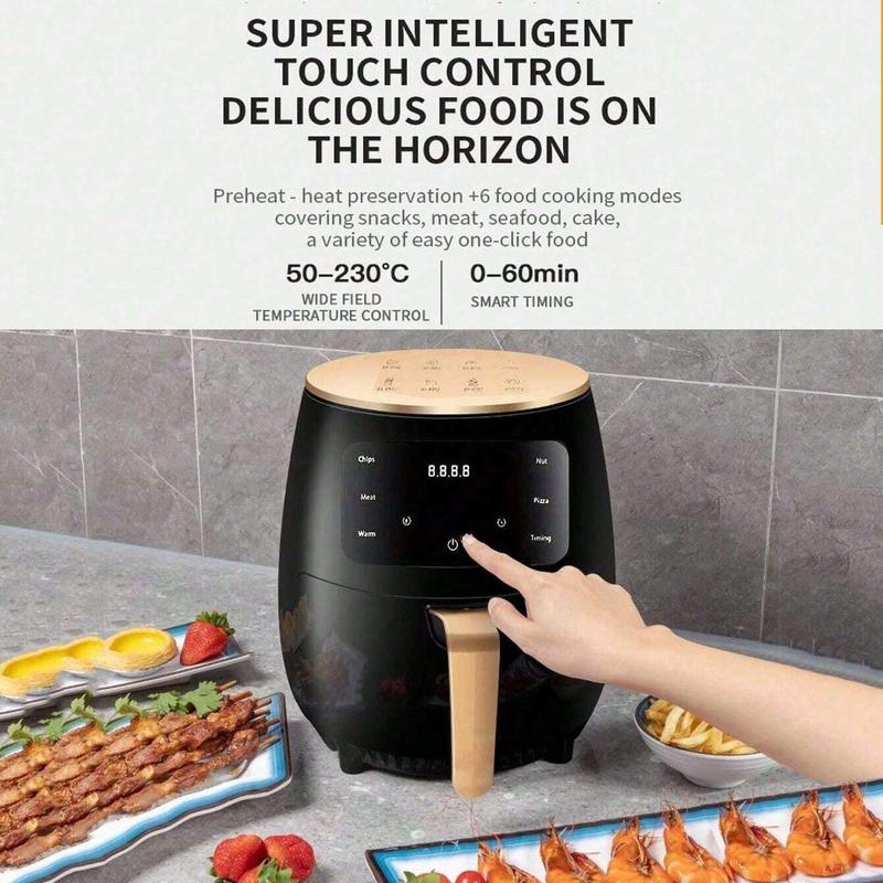6L Large Capacity Instant Air Fryer Oven, Multifunctional Household Electric Oven, Non-stick Pan Kitchen Appliances For Daily Use 2