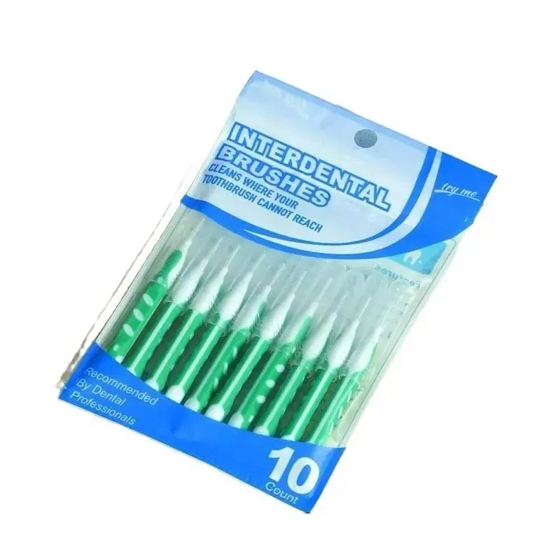 Sikat Interdental Tusuk Gigi isi 10pc/bag Biru Hijau