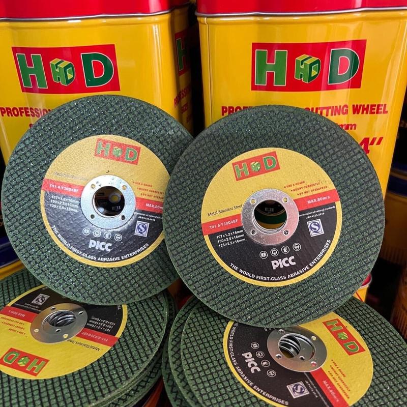 Đá cắt sắt- cắt inox chính hãng HD phi 100-125-150mm 0