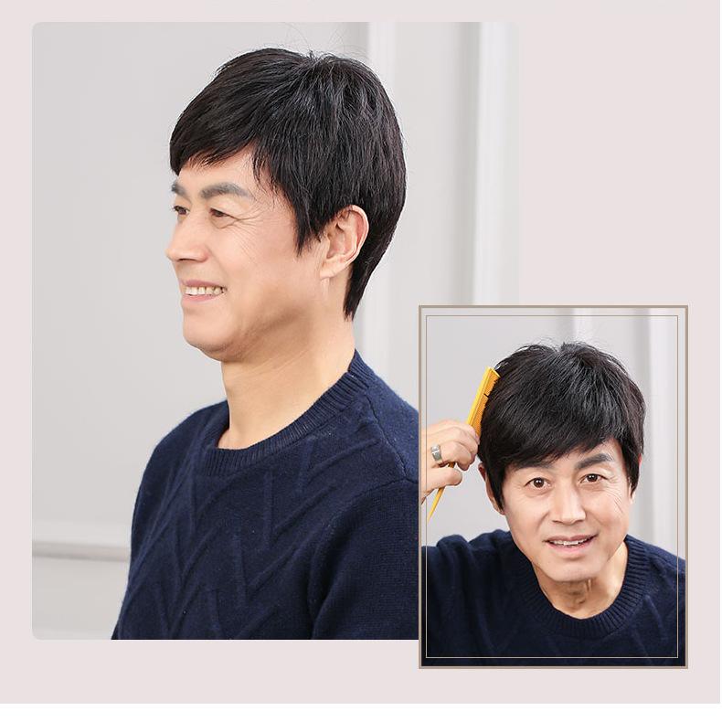 Product Introduction of Tóc Giả Ngắn, Tóc Giả Trùm Đầu, Dành Cho Nam Trung Người Già Và Cao Tuổi, Tóc Tự Nhiên Đẹp Trai, Thích Hợp Cho Bố, Ông Nội 26
