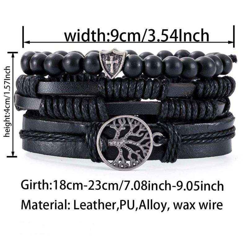 Product Introduction of 4Pcs Men's Watch Bracelet Gift Box Set 30M Waterproof Quartz Steel Strap Birthday Memorial New Year Gift 40
