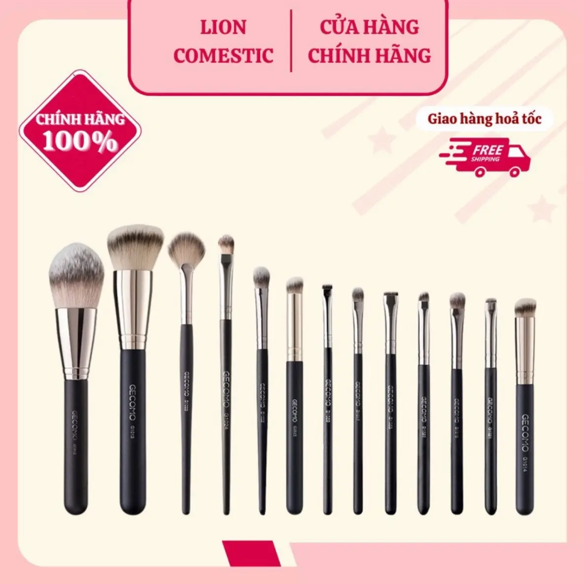 GECOMO - Cọ trang điểm chuyên nghiệp lông siêu mềm không rụng nhiều kiểu tùy chọn