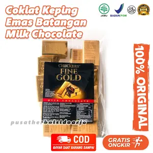 CHECKERS Fine Gold Chocolate / Fine Gold Coklat / Coklat Emas Coklat Keping Emas Batangan