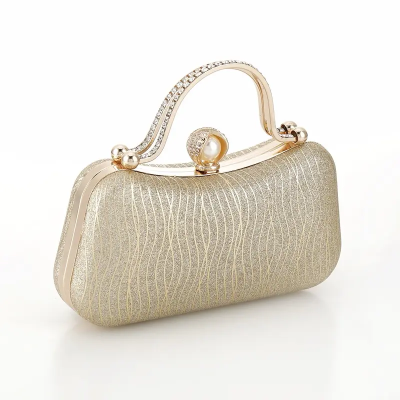 Túi xách nữ kim sa lấp lánh T72 xinh xắn - Túi cốp kim sa đi tiệc bling - Bag Kem 2