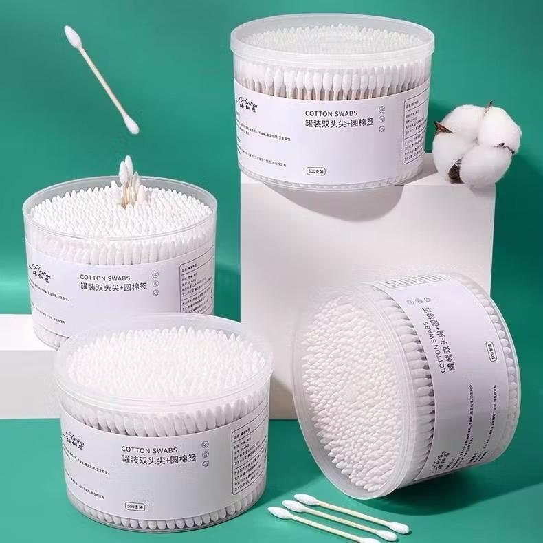 Combo 9 Hộp Tăm Bông Ngoáy Tai 2 Đầu Thân Gỗ Bông Tăm Ngoáy Ráy Tai Người Lớn Trẻ Em - Sản Phẩm Hữu Ích Cho Việc Làm Sạch Tai - Lấy Ráy Tai