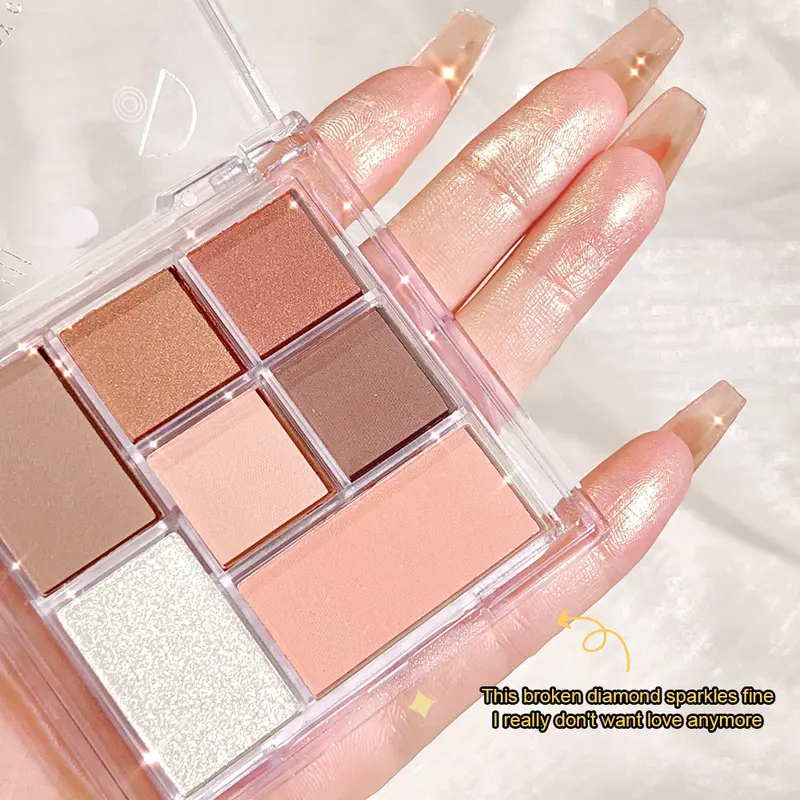 Lacenina-Bảng Phấn Mắt Lấp Lánh Mờ 7 Màu, Màu Đất, Ngọc Trai, Sáng Bóng, Mềm Mịn, Ánh Sáng Lung Linh Nằm, Tằm, Làm Sáng, Bút Đánh Dấu, Đường Viền Khuôn Mặt, Phấn Má Hồng, Trang Điểm, Đôi Mắt Quyến Rũ 2