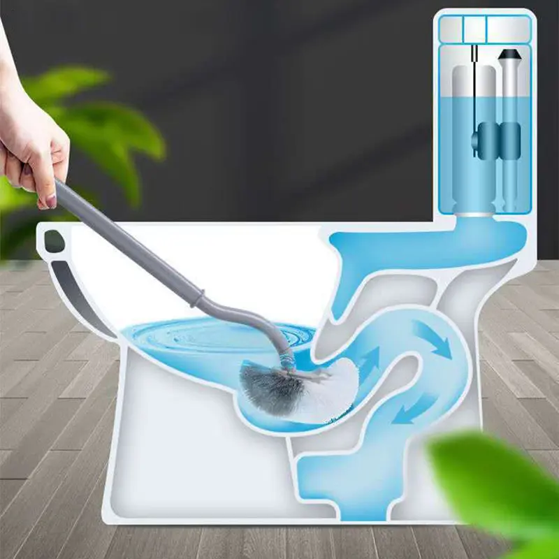 Chổi Cọ Nhà Vệ Sinh, Cây Cọ Toilet Bồn Cầu Hình Chữ S Bàn Chải Làm Sạch Góc Chết 4