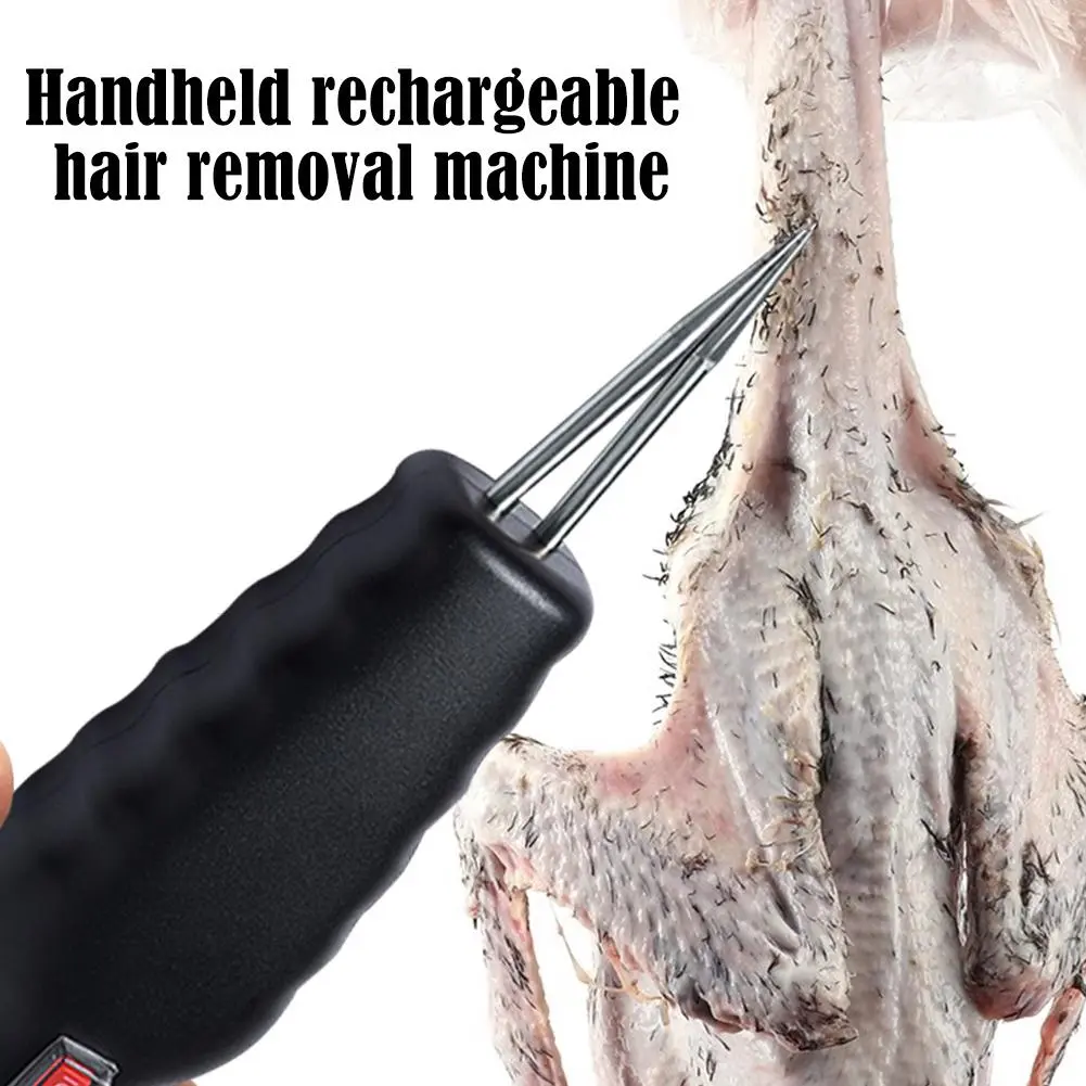 Poultry Electric Goose Feather Handheld Rechargeable Dehairer Plucker Chicken Duck Plucker Chicken Feathers Duck Feathers