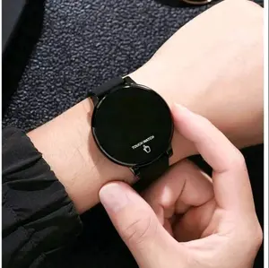 JAM TANGAN LED BISA PRIA DAN WANITA digital display watch touch screen tali karet lentur Aksesoris