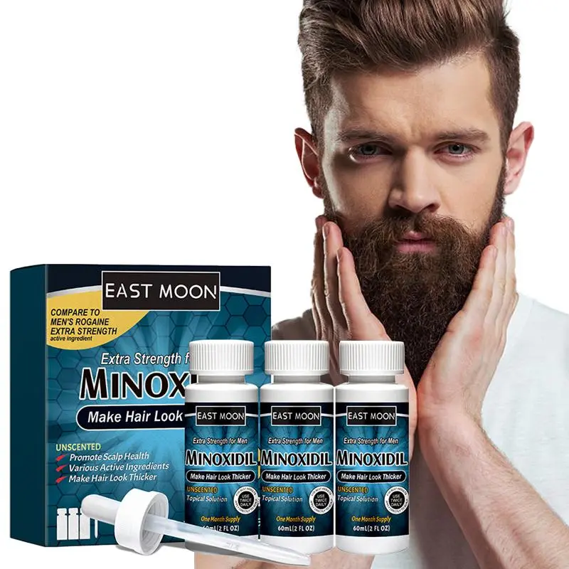 Minoxidil Hair Strengthening Serum, 1 Box/2 Boxes(3 Counts/box) Hair Thickening Serum, Moisturizing Hair Care Serum for Men, Perfect Gift for Boyfriend & Father, Men's Stuff