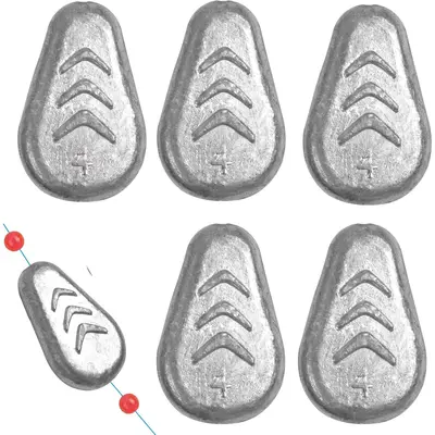 Flat Sinkers For Catfishing No-Roll Fishing Sinkers Sizes (1
