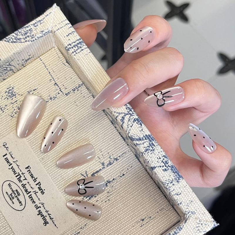 [ BY-1680] Nail giả mắt mèo phom oval siêu sanh chảnh - Nail box nghệ thuật BY-1680