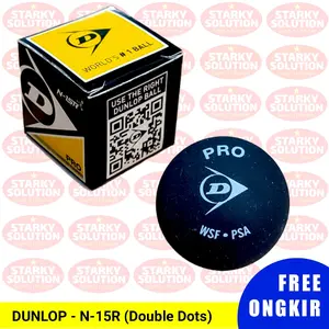 Bola Squash DUNLOP Double Dots 2 Dot Original