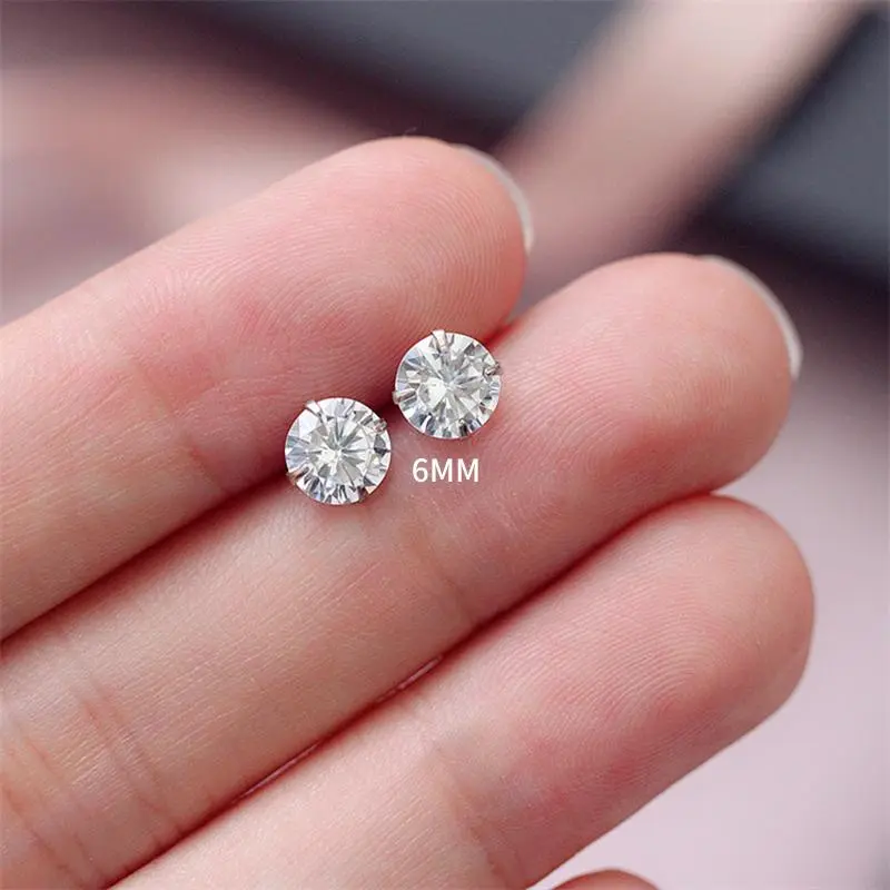 Bông Tai Zircon Kim Bạc Sterling, Thiết Kế Tươi Mới Và Đơn Giản, Dễ Phối Đồ, Thích Hợp Cho Nam Và Nữ, Bông Tai Đinh tán