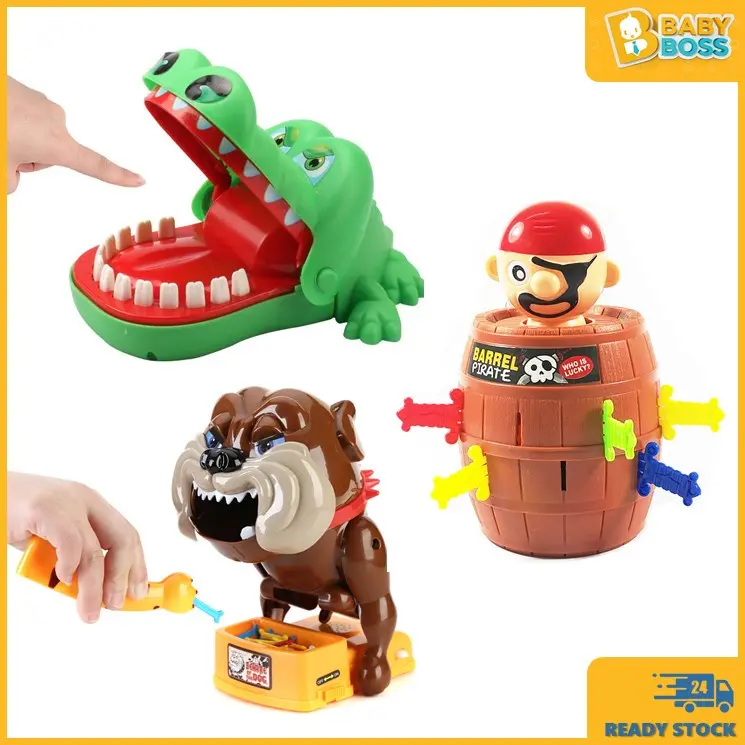 BabyBoss Crocodile Dinosaur Shark Teeth Pop Up Pirate Don't Wake The Dog Prank Toy Game for Kid Mainan Gurauan Kelakar