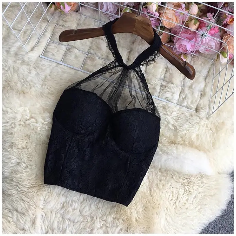 TANKTOP HALTER COMBI LACE FASHION BKK IMPORT 8