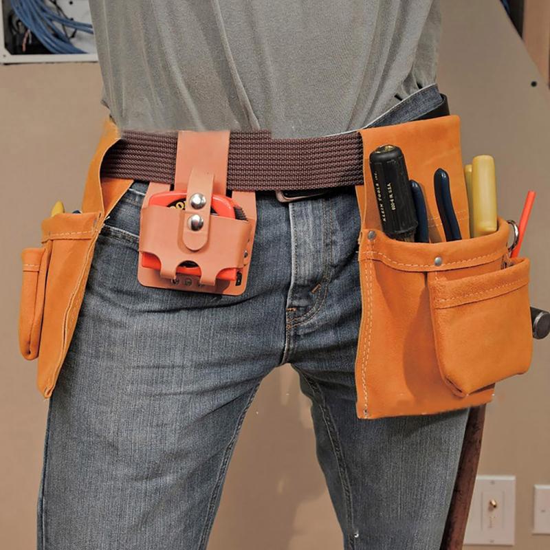 Tape Holder For Tool Belt – Polyester & Alloy Electrical Tape Chain Strap, Rust-Proof Clip Organizer For Electricians & Construction