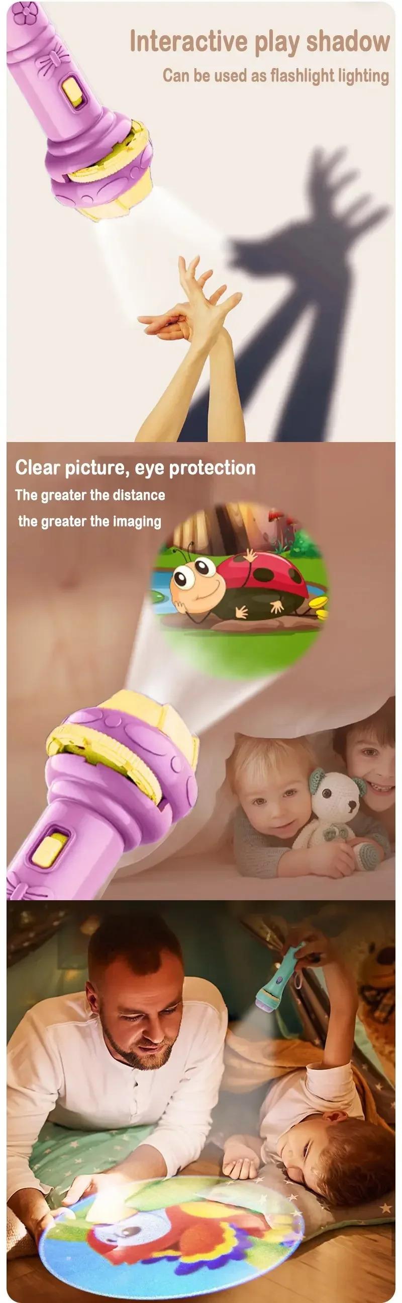 Product Introduction of Đèn Pin Máy Chiếu Cho Em Bé Với 80 Mẫu, Đồ Chơi Đèn Pin Chiếu Hình Cho Trẻ Em, Sách Truyện Trước Khi Đi Ngủ, Đồ Chơi Chiếu Sáng Giáo Dục Sớm 22
