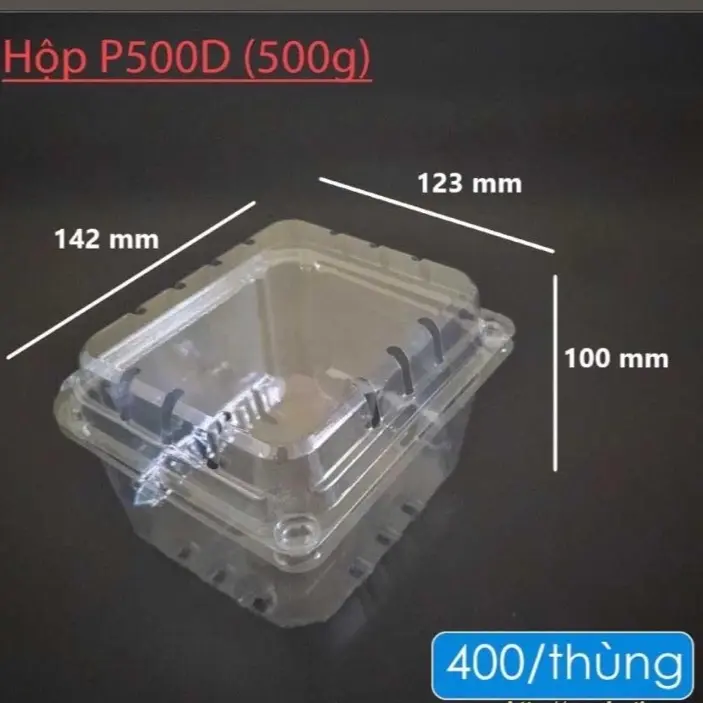 [50c] Hộp trái cây 500g và 1kg, hộp trong, và chắc chắn 0