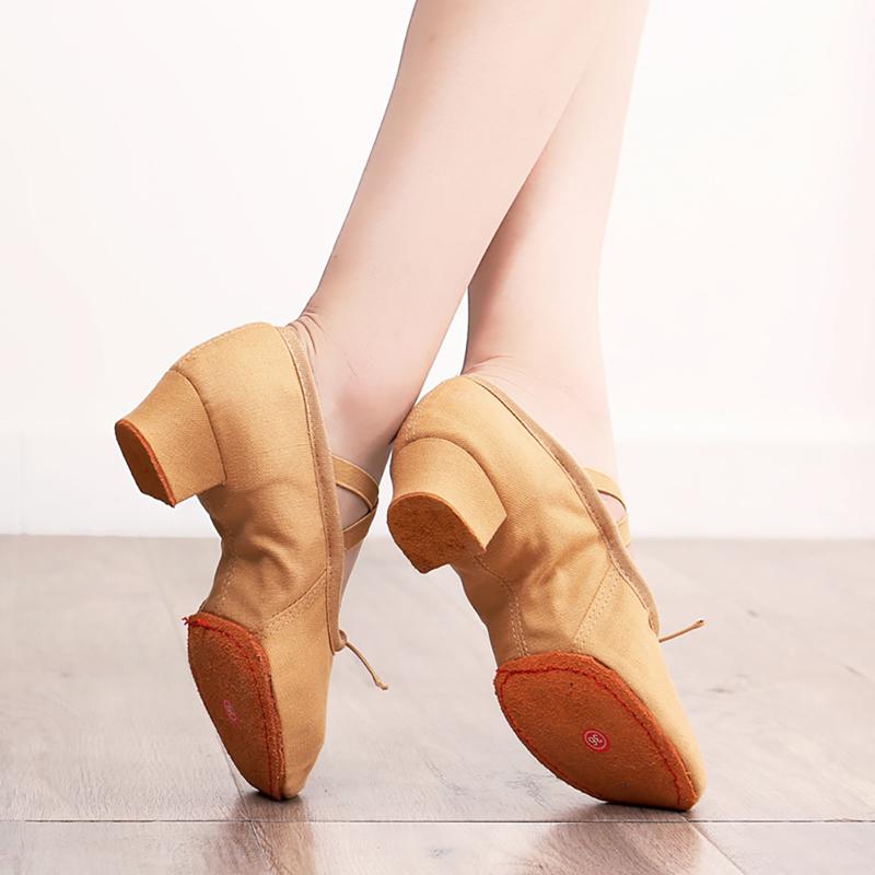 Product Introduction of Dance Shoes Women's Soft Sole Strap 3.5CM With Teacher Shoes Ballet Classical Dance Form Training Shoes #450066 33