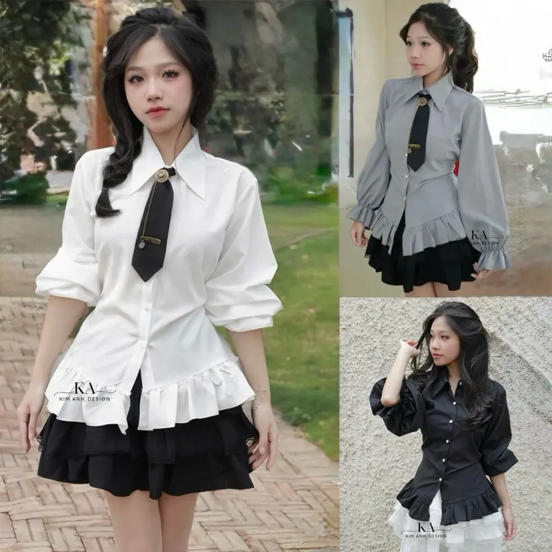 KADESIGN_Áo Sơ Mi freesize Cột Nơ bèo chất nhuyễn lụa mềm nhiều màu phong cách tiểu thư