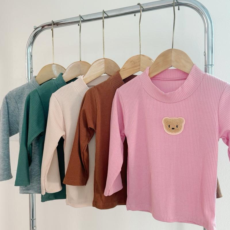 Áo cổ 3p chất len tăm cho bé trai bé gái 8-18kg