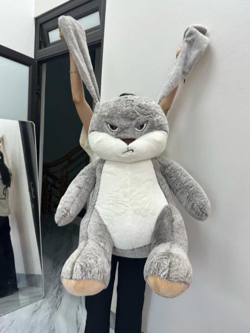 Thỏ Mặt Giận Tai Dài Lông Tuyết Mềm Mại Chuẩn Hàng QC Gấu Hottrend, Thú Nhồi Bông Tặng Quà Người Yêu  Đồ Chơi Toy