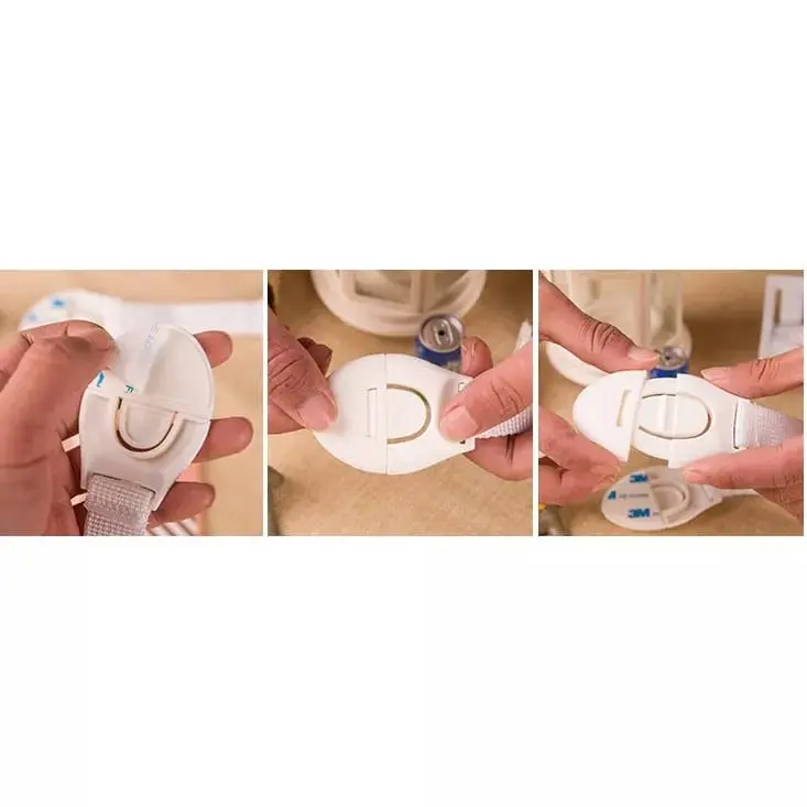 Kunci Pengaman Laci Lemari Kulkas / Pengaman Pintu Kulkas Lemari / 3m Adhesive Child Lock / Baby Safety 8