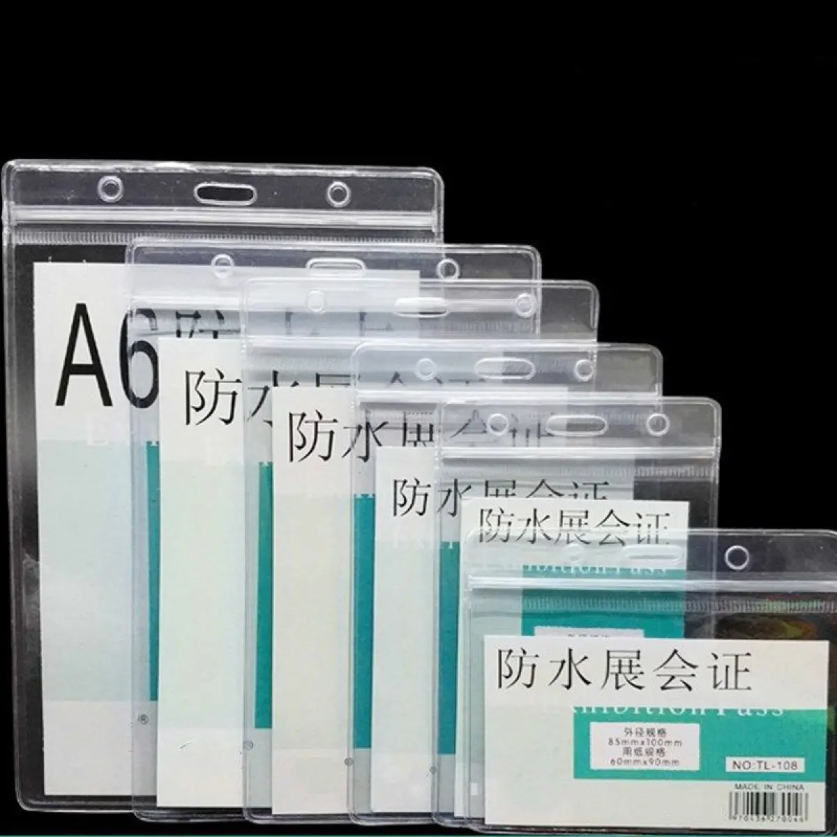 Transparent Waterproof Soft Chest Card Cover Student School Card Holder Badge Card Cover Exhibition Card Work Permit Certificate Holder Factory Card