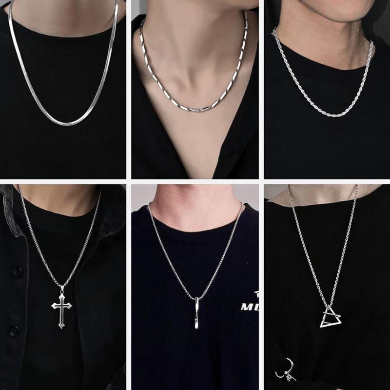 Mua là mê chê thì hoàn về Dây Chuyền Nam Titan Không Gỉ Tavi Studio Thời Trang Cá Tính Dây Kim Loại Màu Bạc Cao Cấp - Vòng Cổ Tổng hợp