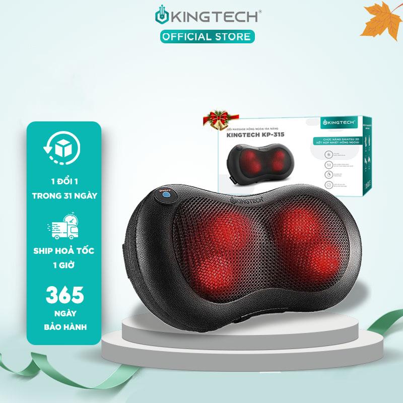 Gối Massage Đa Năng KingTech KP-315 - Máy Mát xa Toàn Thân Nhiệt Hồng Ngoại - Chuyên Sâu Cho Cổ Vai Gáy Lưng Dưới Đùi Chân - Sử Dụng Tại Nhà Văn Phòng Trên Ô Tô - Quà Tặng Cho Bạn Bè Người Thân