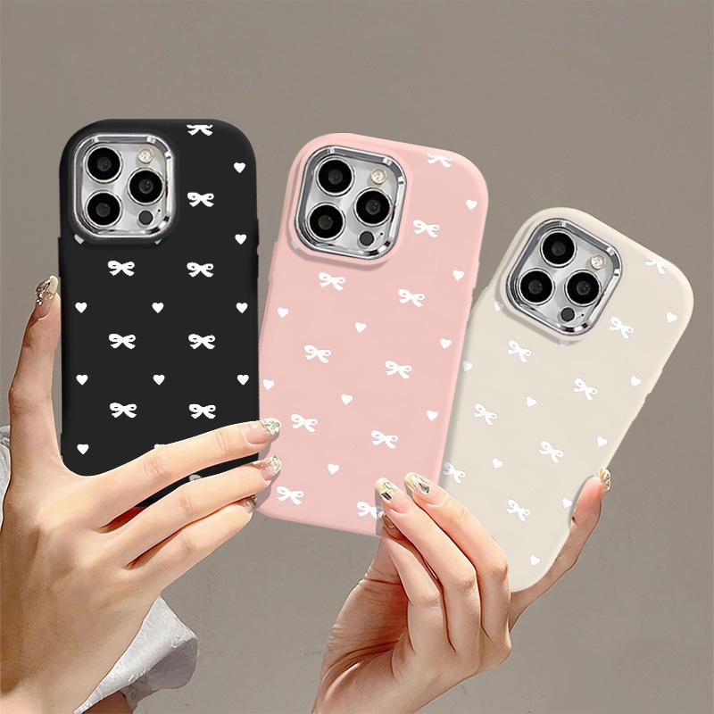 Product Introduction of Ốp Điện Thoại Thiết Kế Nơ Toàn Màn Hình Vui Nhộn, Thích Hợp Cho iPhone 14, 15, 11, 12, 13, ProMax, XS, XR, Xs Max, 7, 8 Plus, SE2020, 7, 8, Được Làm Bằng Silicon, Chống Sốc, Ốp Mềm 2