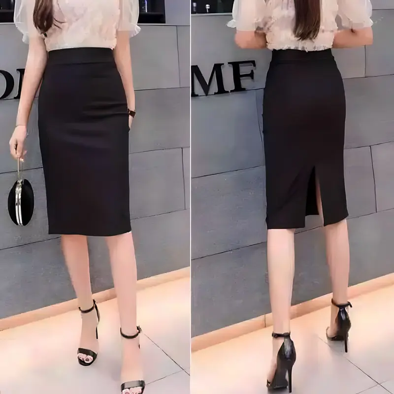 DIANS - Rok Kerja Pendek Wanita Span 3/4 Bahan Formal Kantor Pendek Rok Span Kantoran Slim-fitting Hitam Pendek Casual Pesta Mini Panjang Dewasa Putih Basic Cewek Stretch rok  span Bawahan Scuba Simple Shakila Remaja rok  midi  wanita mini  skirt 2