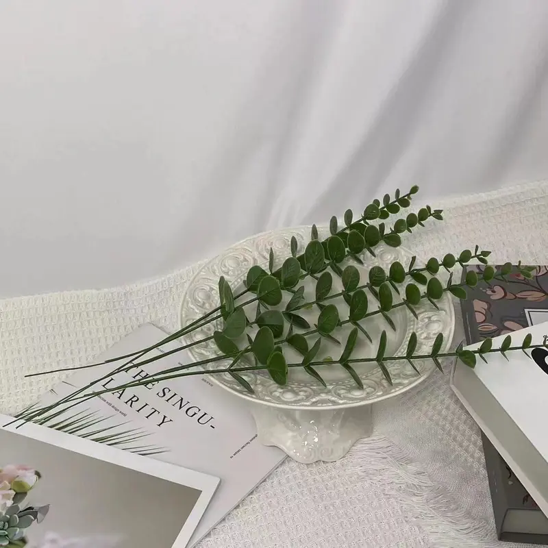 [COD] Miuco - [1 TANGKAI] Artificial Flocking Eucalyptus / Daun Palsu Hijau Dekorasi Florist 2