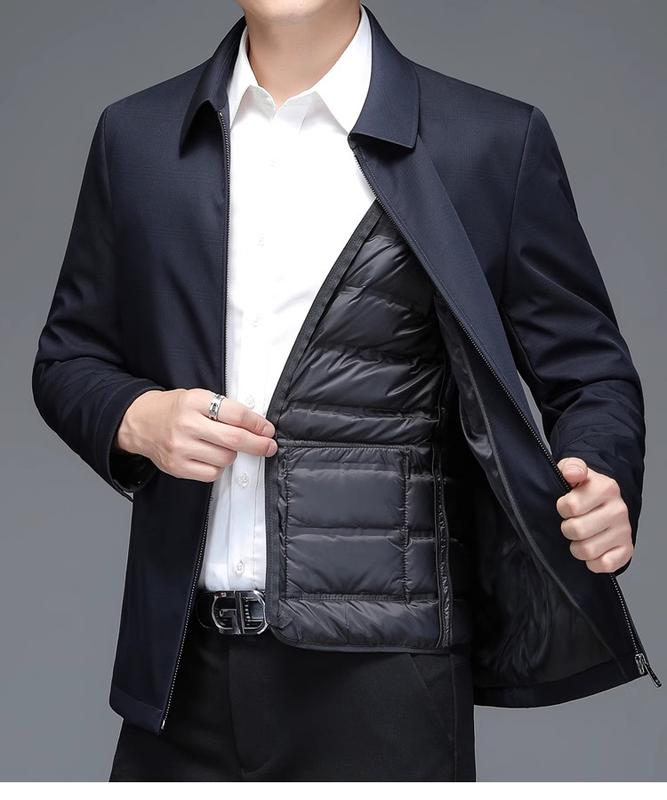 Áo khoác nam trung niên ZENTOMAN có lót Lông Vũ tháo rời siêu ấm quà tặng bố ý nghĩa gió lì không nhăn siêu nhẹ