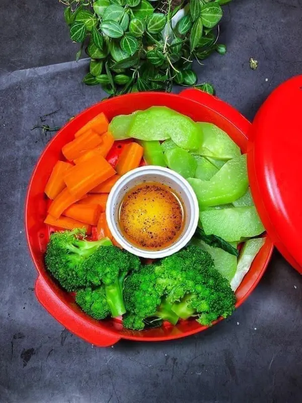 Xửng Hấp Tupperware Steam It 2 Tầng Màu Đỏ Thiết Kế Khít Chặt Khép Kín Tăng Áp Suất Hấp Chín Nhanh Dễ Dàng, lẻ 1 tầng xửng, lẻ nắp xửng 3