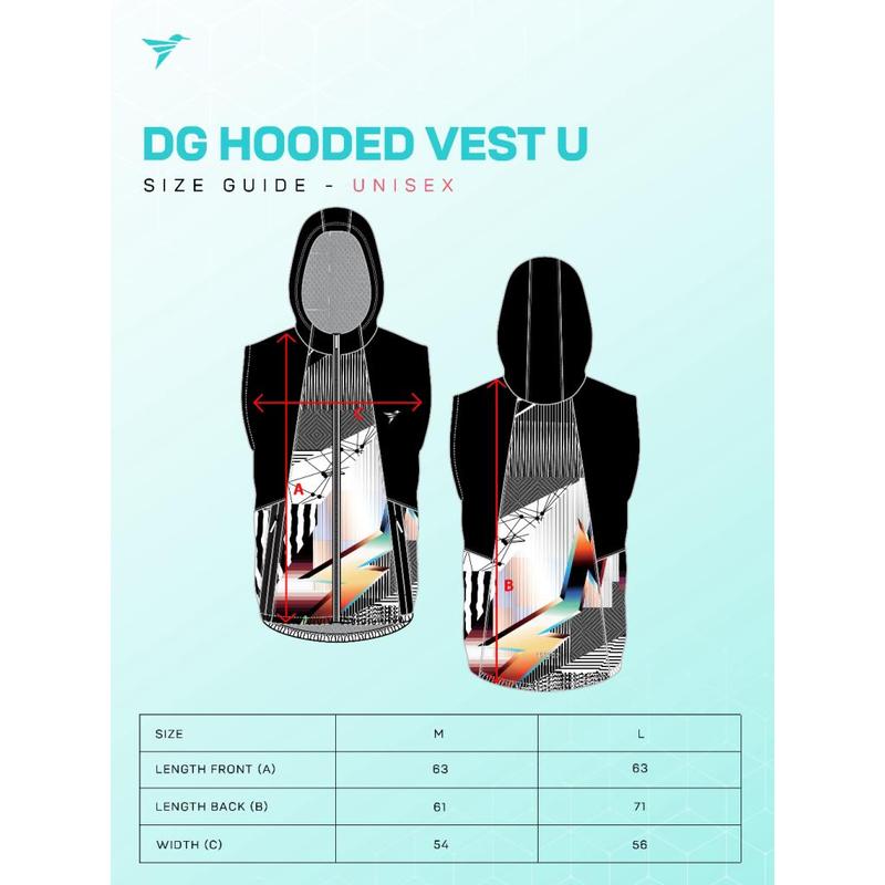 Trijee Vest  / Men / Hoodie / Jacket / DG Vest Unisex - Duochrome Glitch 8