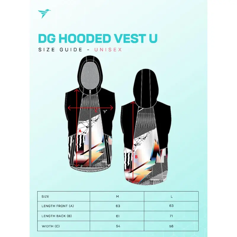 Trijee Vest  / Men / Hoodie / Jacket / DG Vest Unisex - Duochrome Glitch 8