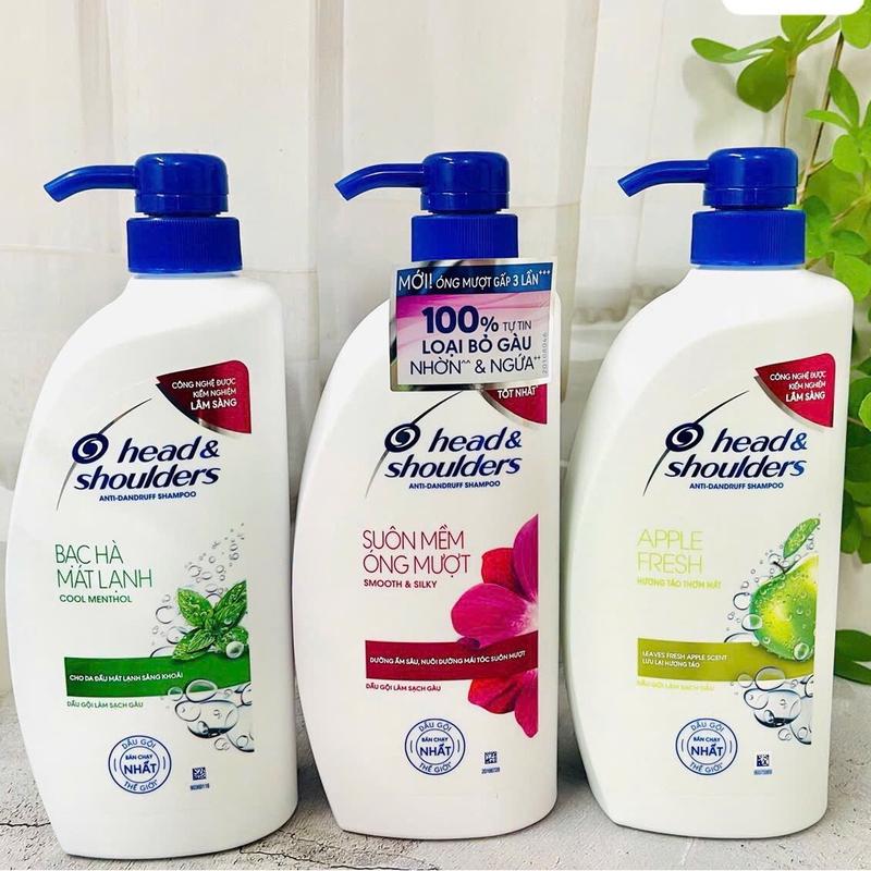 Dầu Gội Sạch Gàu Head&Shoulders Bạc Hà/Chanh/Táo 625ml Giảm Ngứa Da Đầu, trị  Gàu nấm - Dưỡng Tóc cho nam Nữ, Women