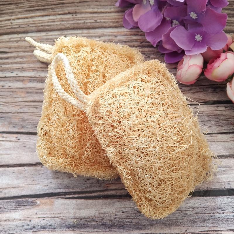 Product Introduction of Natural Loofah Bath Sponge, 4 Counts Bath Loofah, Bathing Accessories for Home Bathroom, Bathing Supplies, Home Supplies 3