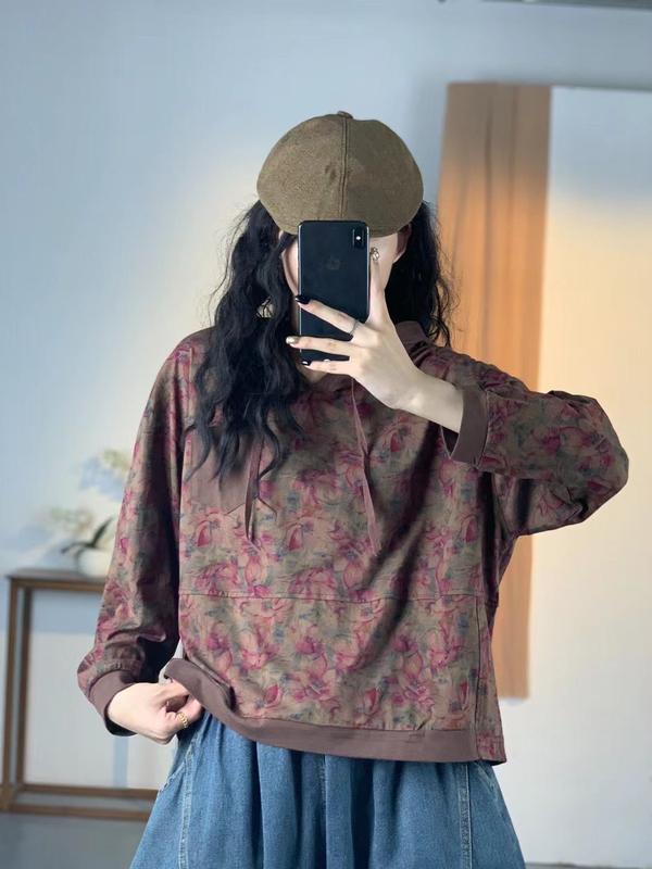 Áo Tay Dài Họa Tiết Hoa 3D Túi Ngực Dáng Rộng Phong Cách Cá Tính Cho Nữ 6062 [M.A.I STYLE] 4