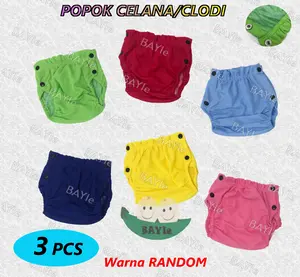 3 PCS Celana Popok Bayi/Anak KAIN KANCING Cuci Ulang PERMATA/ Diapers / Celana Lampin / Clodi0-12 Bulan