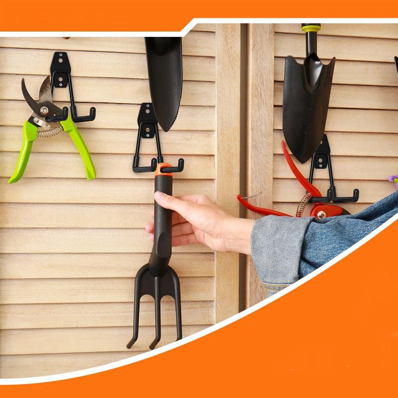 Garage Hooks, 4 Counts/set Wall Mounted Garage Storage Hooks, Storage Organizer for Organizing Garden Lawn Tools, Ladders, Bulk Items, Bikes, Ropes, and More Equipment 2