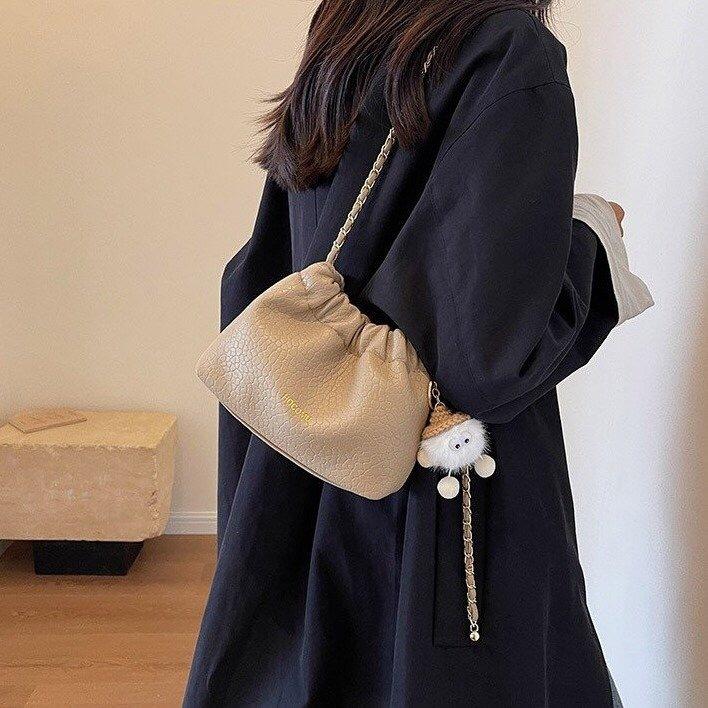 3083 TAS SERUT WANITA TAS KECIL MINI BAG KOREAN STYLE SLINGBAG BUCKET BAG FREE CHARM BAG LUCU HOCO 2
