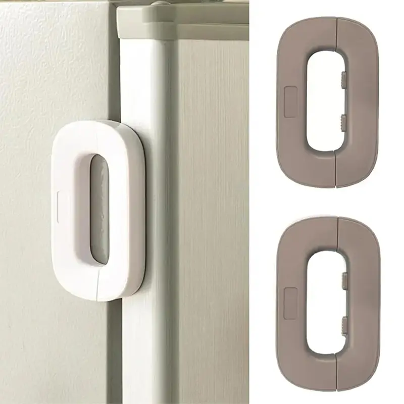 Khóa tủ lạnh tự dính, 1 CÁI / 2 CÁI, Khóa tủ lạnh, Khóa tủ lạnh, Chống em bé, Chốt tủ, Dễ dàng lắp đặt và sử dụng