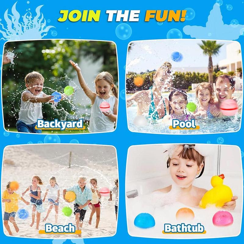 Product Introduction of Magnetic Waterfall Balls Soft Reusable Water Balloons Self Sealing Silicone Party Pool Water Games 22