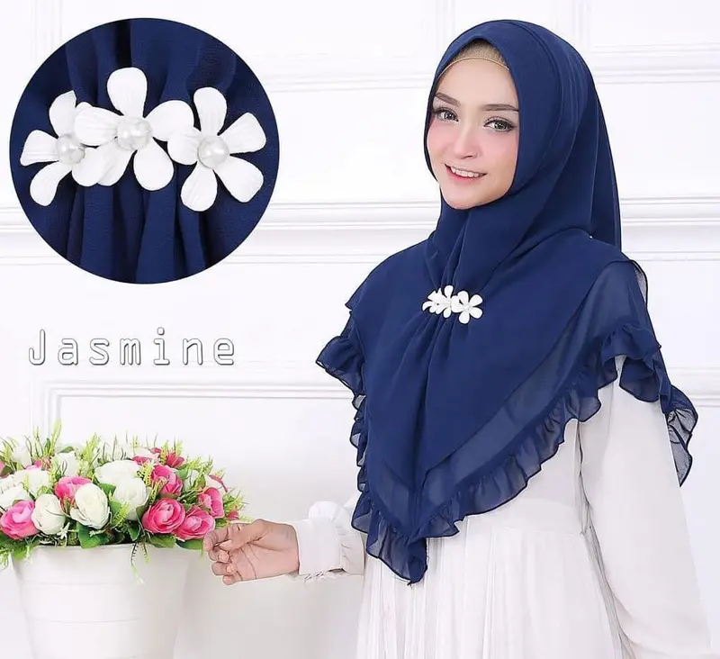 KHIMAR JASMINE REMPEL VANILLA HIJAB GROSIR TERMURAH 1