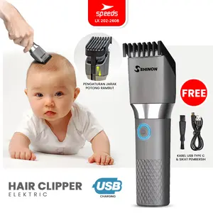 SPEEDS Alat Cukur Rambut Balita Cordless Hair Clipper Anak Bayi Rechargeable Professional Electric Perawatan Balita Elektrik USB 202-2608